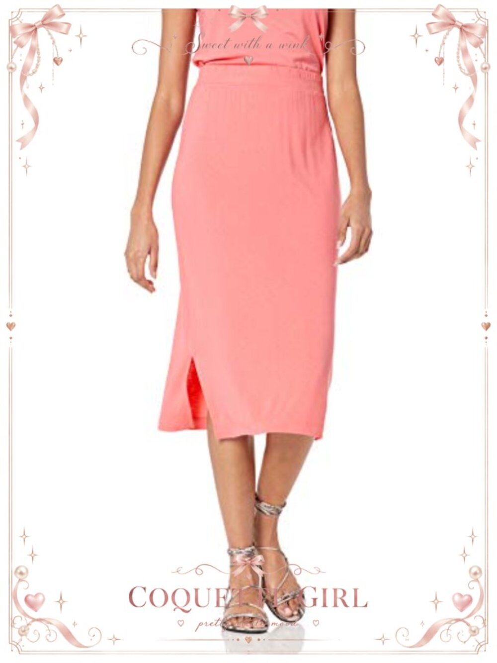 Women's Pull-On Knit Midi Skirt Rayon Stretch Jersey Regular Fit